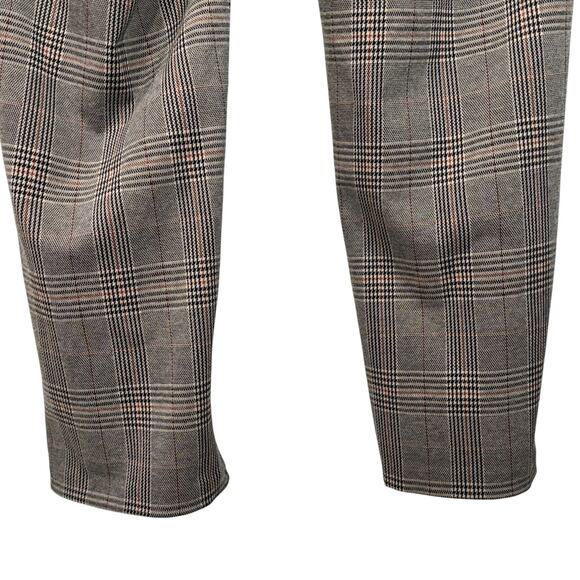 Lane Bryant SZ 24 Ponte Pants Straight Leg Glen Plaid Stretch Pull-On Pockets - Picture 6 of 9